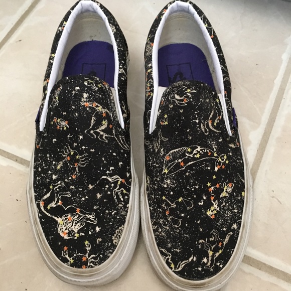 Vans Liberty Zodiac Black Classic Slip On Shoes